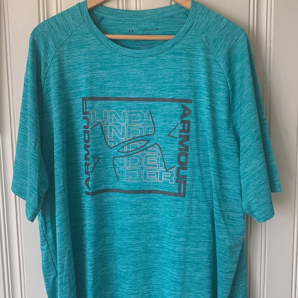 Under Armour Teal/Gray Shirt Size XXL
